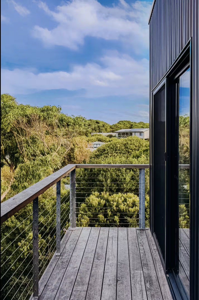 Deck with coastal bush views