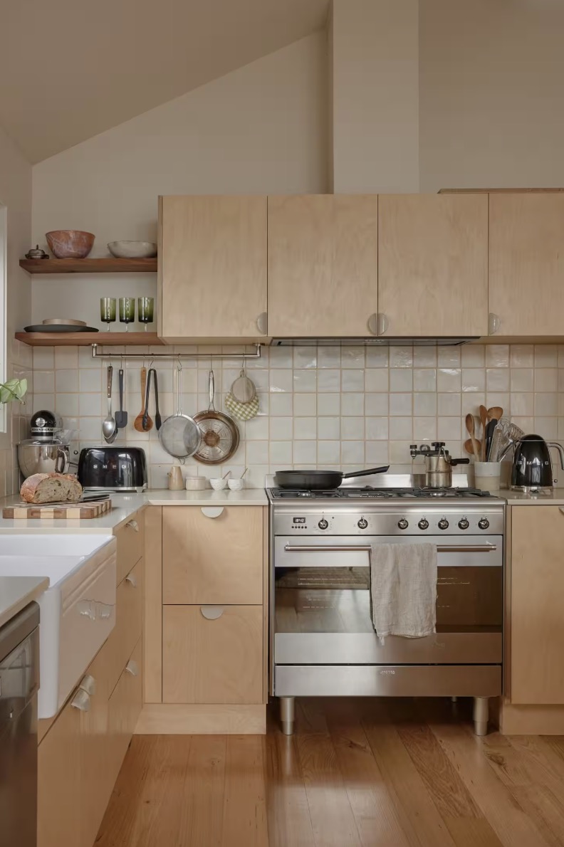 Kitchen with timber cabinetry